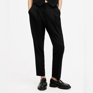 All Saints Nellie Slim Fit Tapered Black Pants, size 4